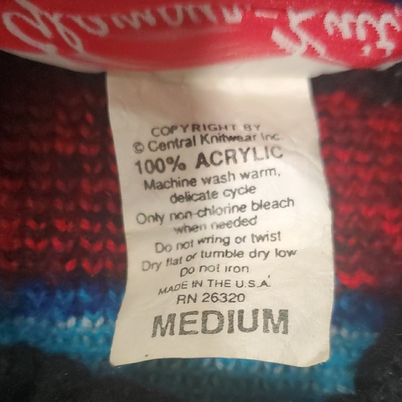 Vtg Glamour Knit Vibrant Multicolor Crewneck Sweater - Picture 11 of 11